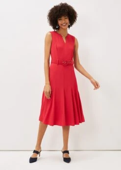 Jayne Belted Panelled Dress -Floral Und Chic 200160666 03 jayne belted panelled dress