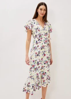Lorel Floral Asymmetric Hem Dress -Floral Und Chic 200217931 03 lorel floral asymmetric hem dress