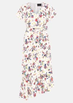 Lorel Floral Asymmetric Hem Dress -Floral Und Chic 200217931 99 lorel floral asymmetric hem dress
