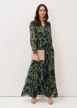 Carmen Pleated Maxi Dress -Floral Und Chic 206768587 03 carmen pleated maxi dress