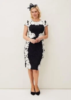 Nori Tapework Lace Fitted Dress -Floral Und Chic 208730287 03 nori tapework lace fitted dress