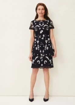 Floris Embroidered Shift Dress -Floral Und Chic 208771287 03 floris embroidered shift dress