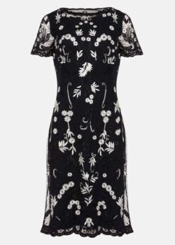 Floris Embroidered Shift Dress -Floral Und Chic 208771287 99 floris embroidered shift dress
