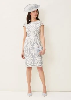 Isobel Tapework Lace Fitted Dress -Floral Und Chic 208933927 03 isobel tapework lace fitted dress