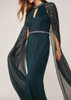 Kacy Beaded Cape Dress -Floral Und Chic 220041891 05 kacy beaded cape dress