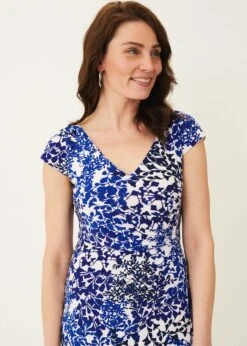 Arielle Contrast Print Jersey Dress -Floral Und Chic 220051025 04 arielle contrast print jersey dress