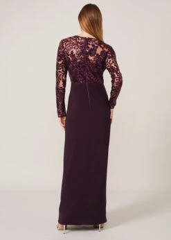 Melony Sequin Sleeve Dress -Floral Und Chic 220100610 02 melony sequin sleeve dress