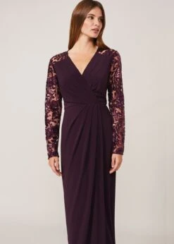 Melony Sequin Sleeve Dress -Floral Und Chic 220100610 03 melony sequin sleeve dress