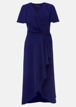 Julissa Ruffle Wrap Midi Dress -Floral Und Chic 220370619 99 julissa ruffle wrap midi dress