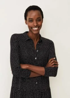 Mina Spot Print Shirt Dress -Floral Und Chic 220440725 04 mina spot print shirt dress