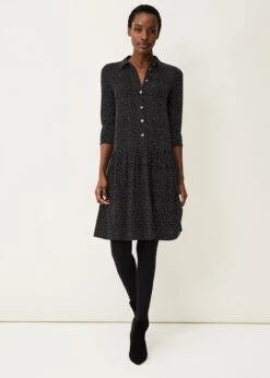 Mina Spot Print Shirt Dress -Floral Und Chic 220440725 05 mina spot print shirt dress