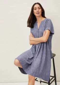 Danica Linen Swing Dress