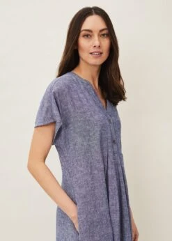 Danica Linen Swing Dress -Floral Und Chic 220454027 04 danica linen swing dress