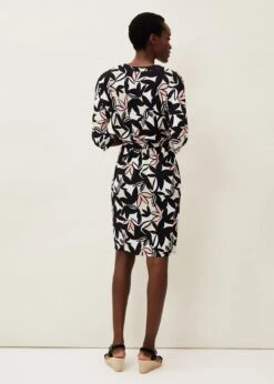 Gwin Leaf Print Dress -Floral Und Chic 220469000 02 gwin leaf print dress
