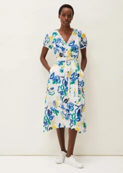 Jana Abstract Print Midi Dress -Floral Und Chic 220481996 03 jana abstract print midi dress