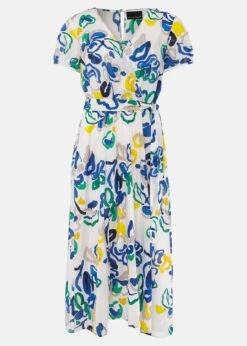 Jana Abstract Print Midi Dress -Floral Und Chic 220481996 99 jana abstract print midi dress