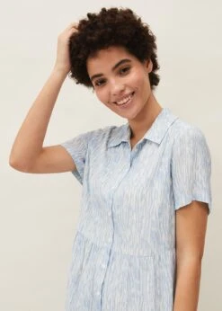 Penele Brushstroke Print Shirt Dress -Floral Und Chic 220521408 04 penele brushstroke print shirt dress