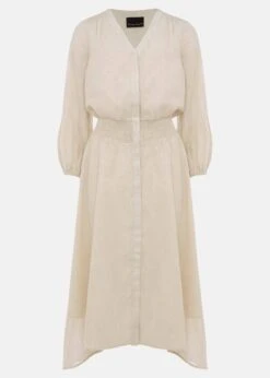 Elma Shirred Waist Puff Sleeve Midi Dress -Floral Und Chic 220522120 99 elma shirred waist puff sleeve midi dress