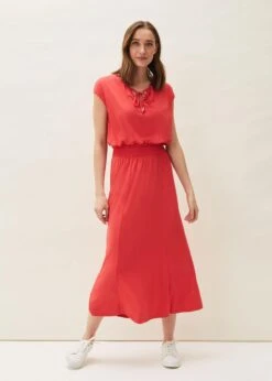 Kiera Jersey Shirred Waist Midi Dress -Floral Und Chic 220532876 03 kiera jersey shirred waist midi dress