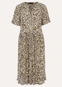 Jemmy Leaf Print Swing Dress -Floral Und Chic 220535507 99 jemmy leaf print swing dress