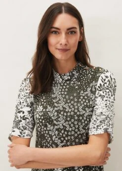 Alva Mixed Print Dress -Floral Und Chic 220550820 04 alva mixed print dress