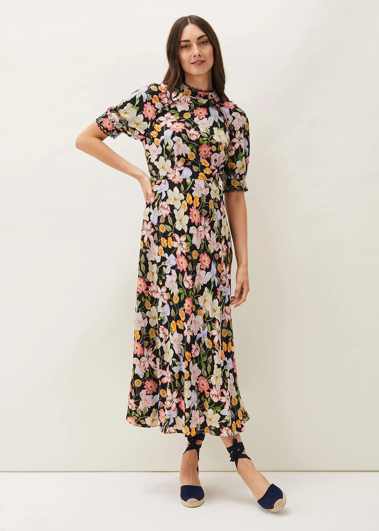 Penelope Floral Puff Sleeve Midi Dress 5 Penelope Floral Puff Sleeve Midi Dress – Bild 3
