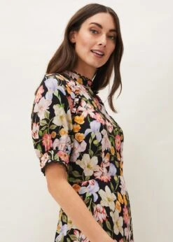 Penelope Floral Puff Sleeve Midi Dress 11 Penelope Floral Puff Sleeve Midi Dress -Floral Und Chic 220563492 04 penelope floral puff sleeve midi dress