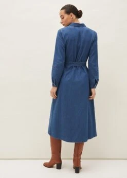 Hettie Denim Midi Dress -Floral Und Chic 220570892 02 hettie denim midi dress