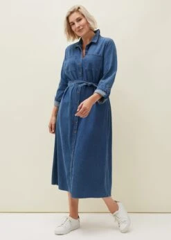 Hettie Denim Midi Dress -Floral Und Chic 220570892 06 hettie denim midi dress