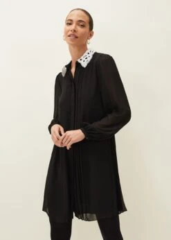 Norah Collar Detail Swing Dress