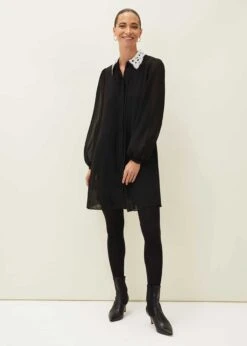 Norah Collar Detail Swing Dress -Floral Und Chic 220591050 03 norah collar detail swing dress