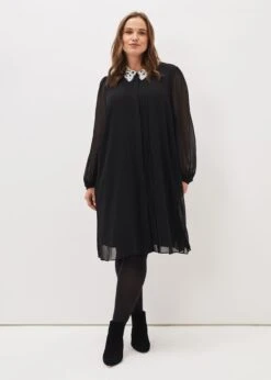 Norah Collar Detail Swing Dress -Floral Und Chic 220591050 06 norah collar detail swing dress