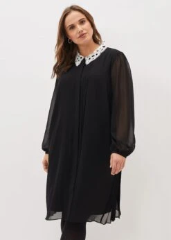 Norah Collar Detail Swing Dress -Floral Und Chic 220591050 07 norah collar detail swing dress