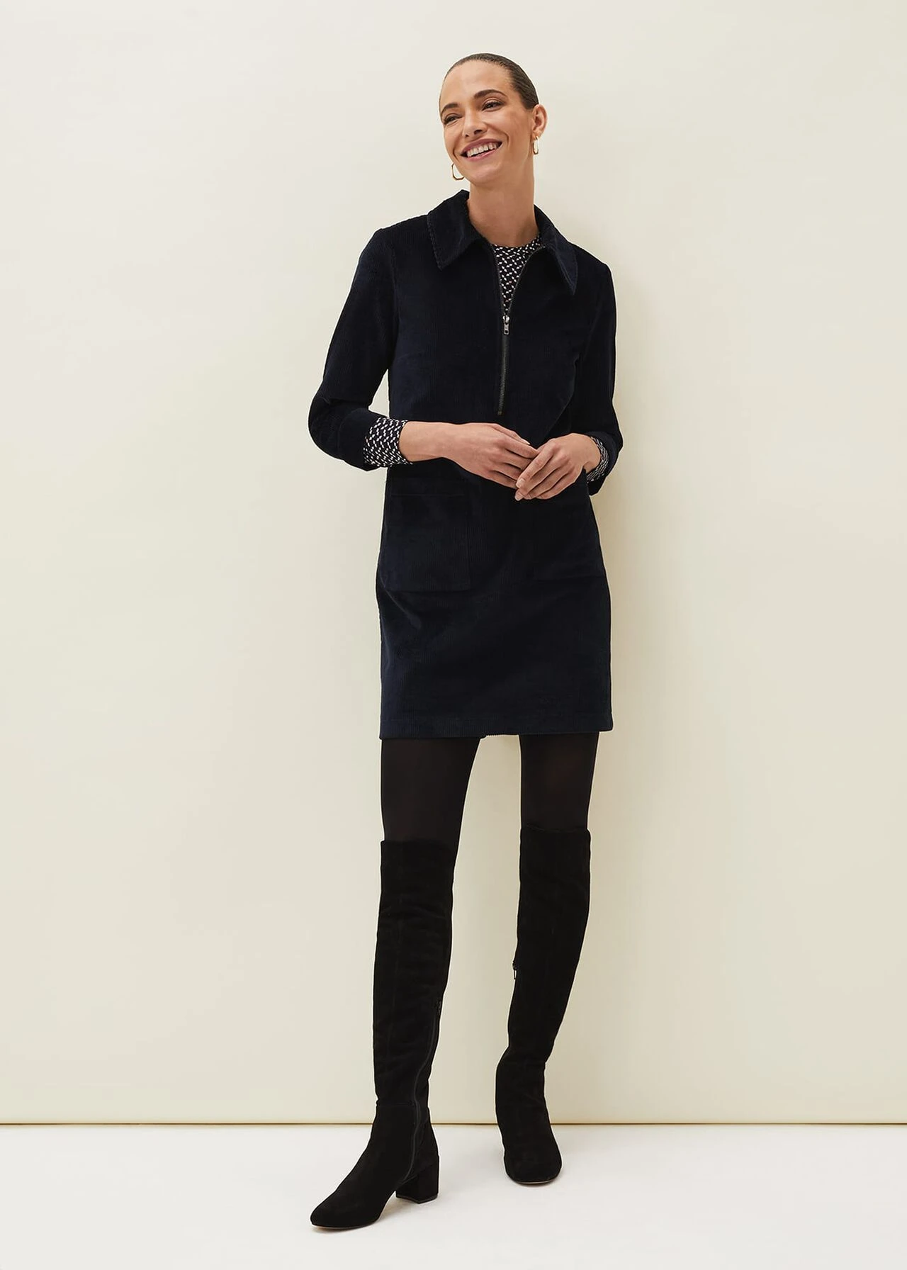 Kirsty Corduroy Zip Front Dress 3 Kirsty Corduroy Zip Front Dress