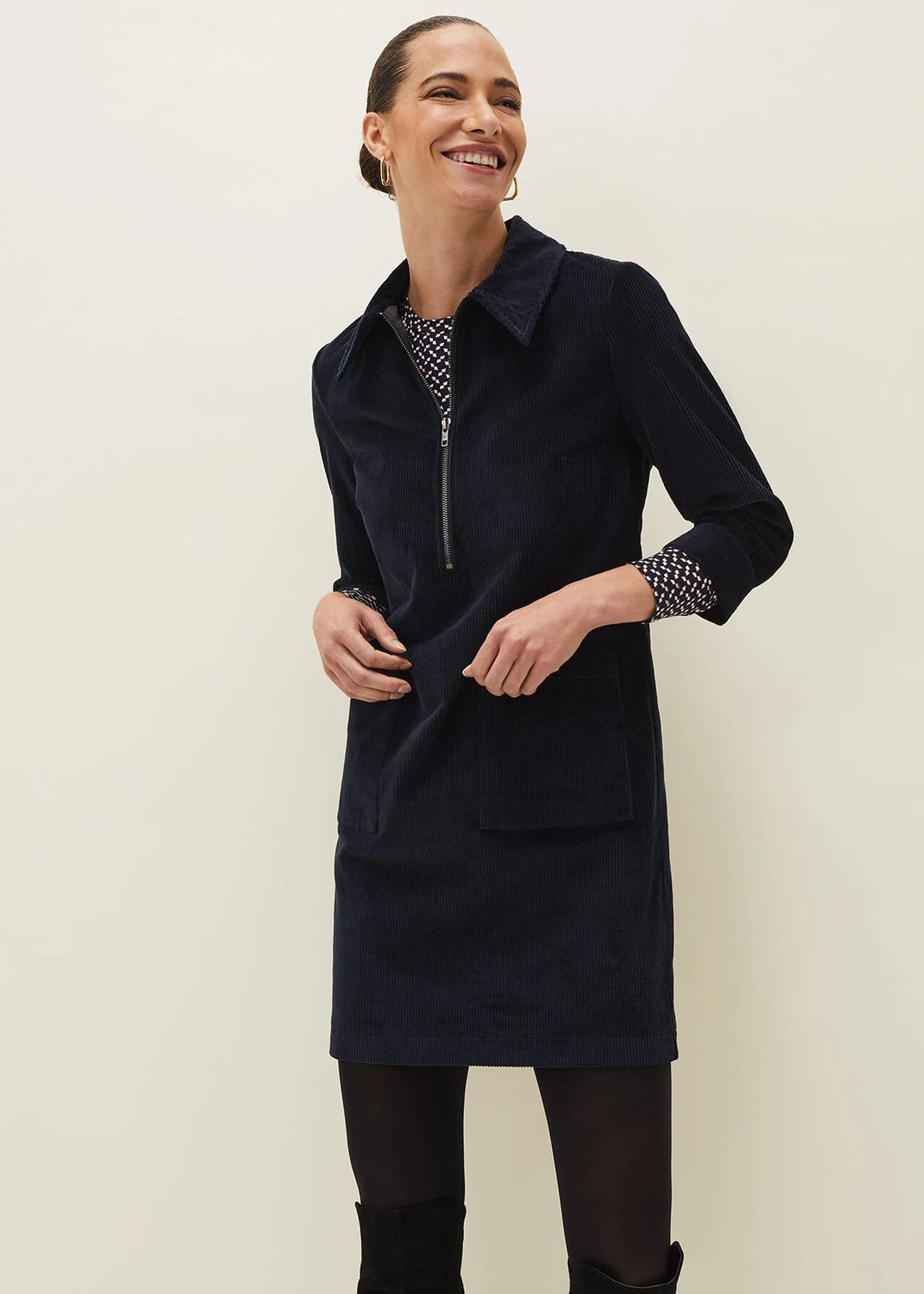 Kirsty Corduroy Zip Front Dress 5 Kirsty Corduroy Zip Front Dress – Bild 3