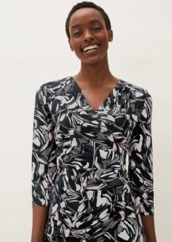 Bryony Abstract Print Jersey Dress -Floral Und Chic 220653000 04 bryony abstract print jersey dress