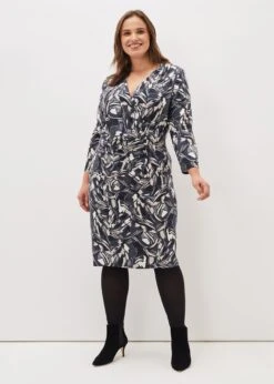 Bryony Abstract Print Jersey Dress -Floral Und Chic 220653000 05 bryony abstract print jersey dress