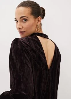 Jacinda Velvet Shift Dress -Floral Und Chic 220661669 05 jacinda velvet shift dress