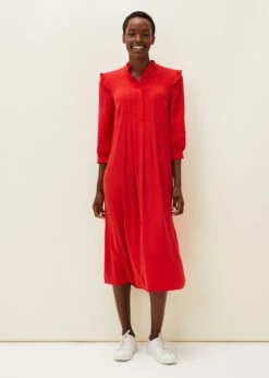 Nivana Frill Shirt Midi Dress 10 Nivana Frill Shirt Midi Dress -Floral Und Chic 220664250 03 nivana frill shirt midi dress