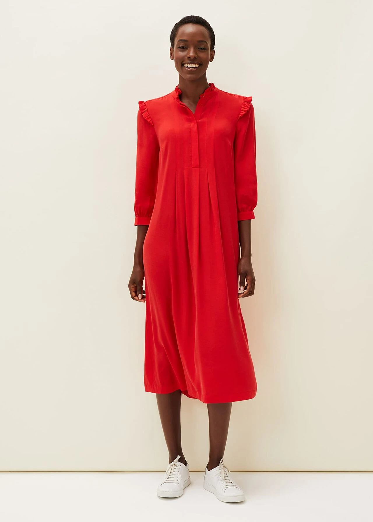 Nivana Frill Shirt Midi Dress 5 Nivana Frill Shirt Midi Dress – Bild 3