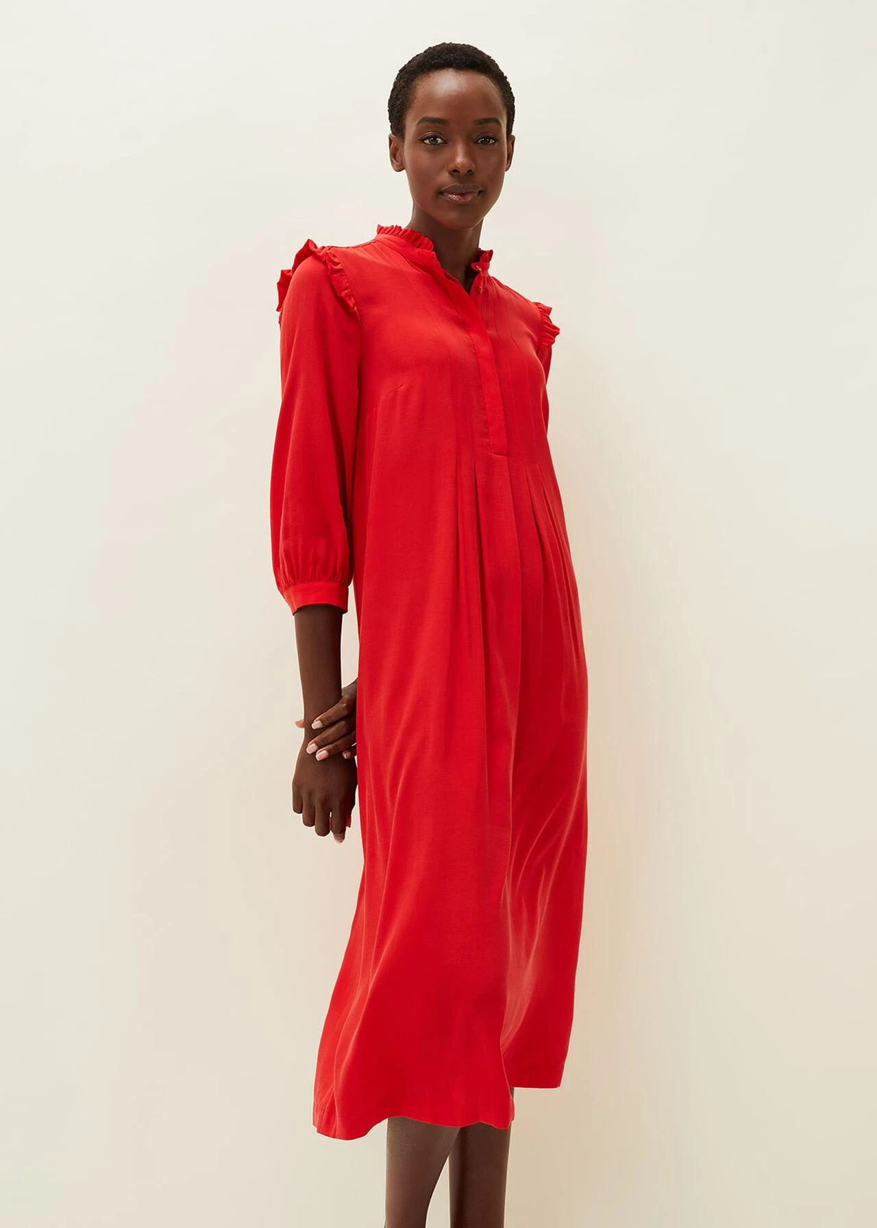 Nivana Frill Shirt Midi Dress 6 Nivana Frill Shirt Midi Dress – Bild 4