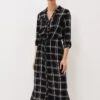 Bernadette Check Midi Dress 1 Bernadette Check Midi Dress -Floral Und Chic 220665230 01 bernadette check midi dress