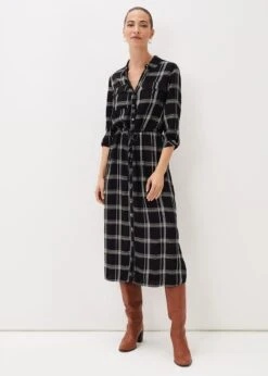 Bernadette Check Midi Dress -Floral Und Chic 220665230 03 bernadette check midi dress