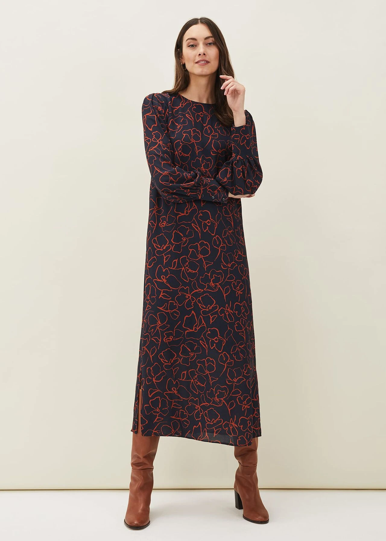 Cosmo Abstract Print Midi Dress 3 Cosmo Abstract Print Midi Dress