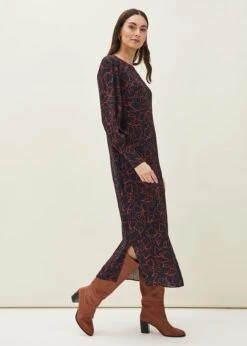 Cosmo Abstract Print Midi Dress 12 Cosmo Abstract Print Midi Dress -Floral Und Chic 220666261 05 cosmo abstract print midi dress