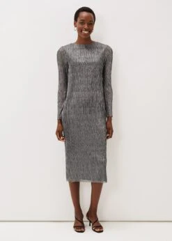 Alix Plisse Midi Dress -Floral Und Chic 220679065 03 alix plisse midi dress