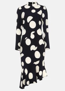 Gabi Spot Print Asymmetric Hem Dress 13 Gabi Spot Print Asymmetric Hem Dress -Floral Und Chic 220698287 99 gabi spot print asymmetric hem dress