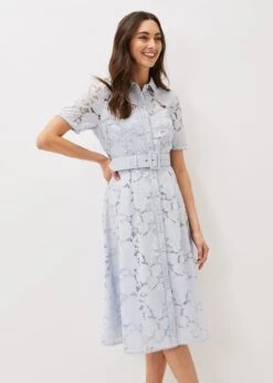 Jaynie Lace Shirt Dress -Floral Und Chic 220710501 03 jaynie lace shirt dress