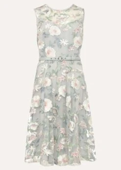 Aria Embroidered Fit And Flare Dress -Floral Und Chic 220712479 99 aria embroidered fit and flare dress