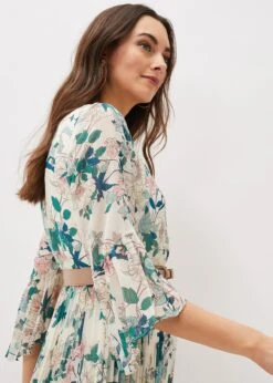 Dani Floral Pleated Midi Dress -Floral Und Chic 220718951 04 dani floral pleated midi dress